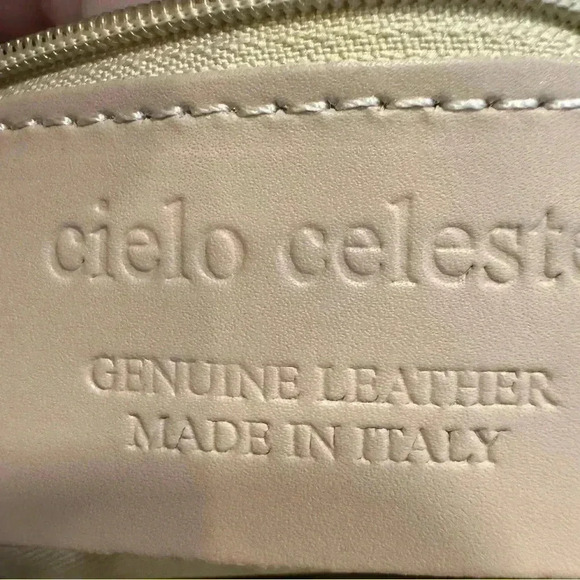 Cielo Celeste handbag/crossbody genuine leather with blush. made in Italy - Picture 12 of 16